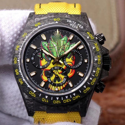 REPLICA DAYTONA COSMOS CHRONOGRAPH CARBON FIBER EDITION COLOR SKULL DIAL