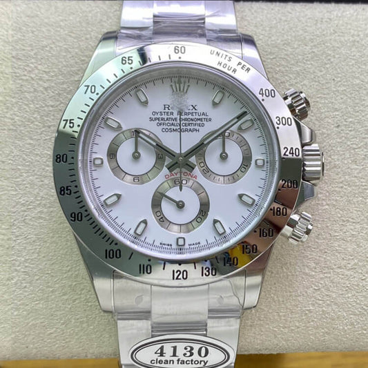 REPLICA COSMOGRAPH DAYTONA 116520LN CLEAN FACTORY STAINLESS STEEL STRAP