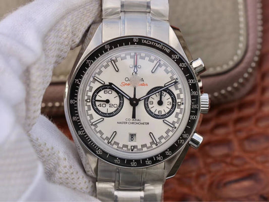 REPLICA SPEEDMASTER RACING CHRONOGRAPH 329.30.44.51.04.001 OM FACTORY WHITE DIAL