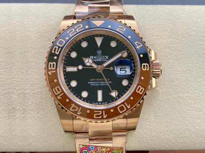 REPLICA GMT MASTER II M126715CHNR-0001 CLEAN FACTORY GOLD STRAP