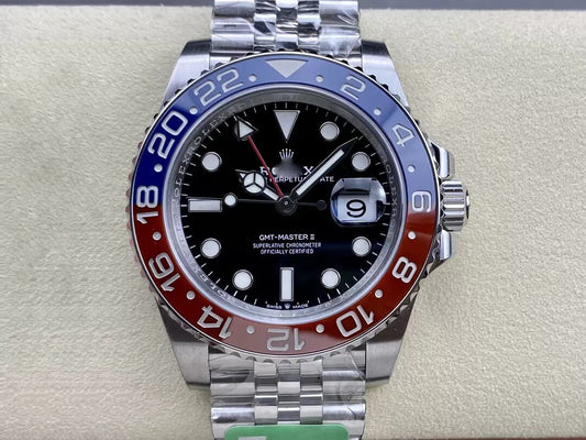 REPLICA GMT MASTER II M126710BLRO-0001 C+ FACTORY BLACK DIAL