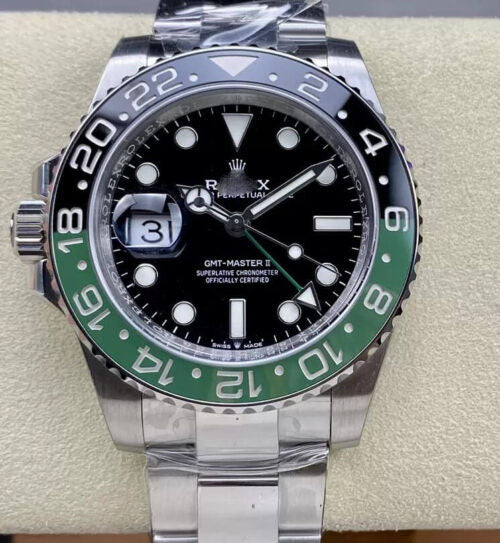 REPLICA GMT MASTER II M126720VTNR-0001 C+ FACTORY BLACK GREEN BEZEL