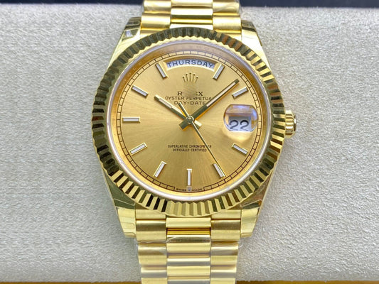 REPLICA DAY DATE M228238-0003 40MM EW FACTORY GOLD DIAL