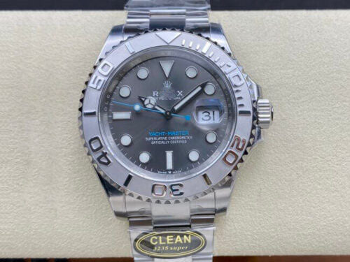 REPLICA YACHT MASTER M126622-0001 CLEAN FACTORY GREY STRAP