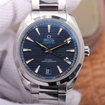 REPLICA SEAMASTER 220.10.41.21.03.001 VS FACTORY BLUE DIAL