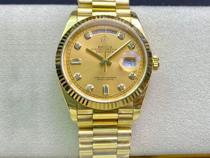 REPLICA DAY-DATE M128238-0008 YELLOW GOLD EW FACTORY CHAMPAGNE DIAL