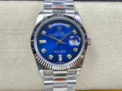 REPLICA DAY DATE M128239-0023 36MM GM FACTORY BLUE DIAL