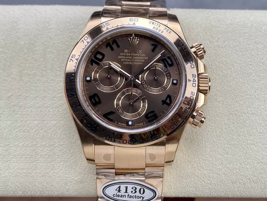 REPLICA COSMOGRAPH DAYTONA M116505-0011 CLEAN FACTORY GOLD STAINLESS STEEL STRAP