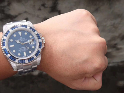 REPLICA SUBMARINER DATE 116619LB DIAMOND CUSTOMIZED EDITION GS FACTORY BLUE DIAL