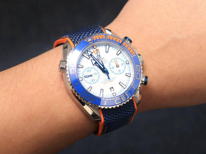 REPLICA SEAMASTER OCEAN UNIVERSE 600M 215.32.46.51.04.001 OM FACTORY BLUE STRAP