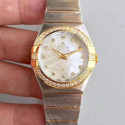 REPLICA CONSTELLATION LADIES 123.25.24.60.55.011 WHITE MOTHER OF PEARL DIAL