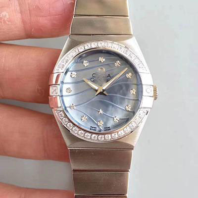 REPLICA CONSTELLATION LADIES 123.15.24.60.55.006 BLUE DIAL