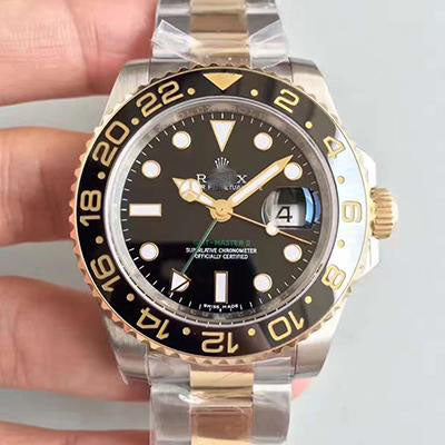 REPLICA GMT-MASTER II 116713LN NOOB FACTORY V9 ROSE GOLD BEZEL