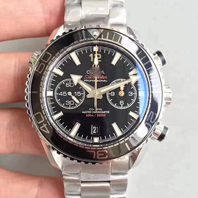 REPLICA SEAMASTER PLANET OCEAN 600M CHRONOGRAPH 215.30.46.51.01.001 OM FACTORY V2 BLACK DIAL