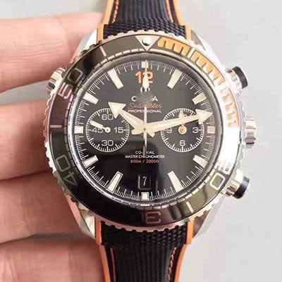 REPLICA SEAMASTER PLANET OCEAN 600M CHRONOGRAPH 215.32.46.51.01.001 OM FACTORY V2 BLACK DIAL