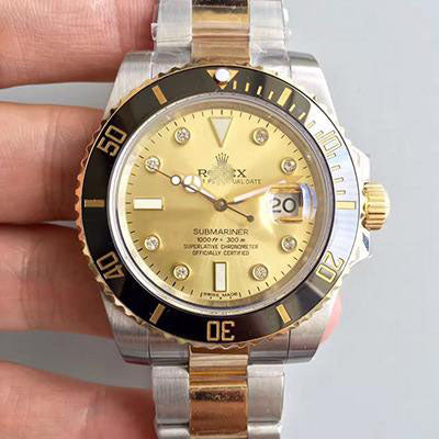 REPLICA SUBMARINER DATE 116613LN 2018 NOOB FACTORY V8 CHAMPAGNE DIAL