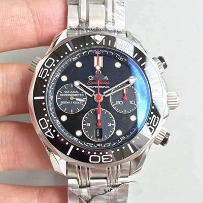 REPLICA SEAMASTER DIVER 300M CO-AXIAL CHRONOGRAPH 44MM 212.30.44.50.01.001 V2 BLACK DIAL