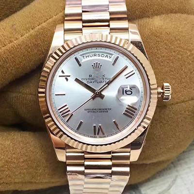 REPLICA DAY-DATE 40 228235 ROSE GOLD 40MM EW FACTORY SUNDUST DIAL