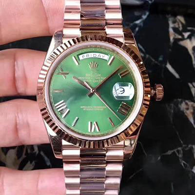 REPLICA DAY DATE 228235 40MM EW FACTORY GREEN DIAL