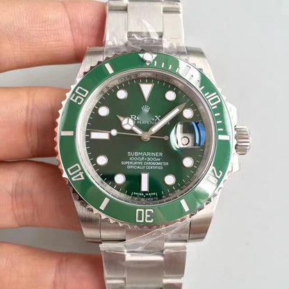 REPLICA SUBMARINER DATE 116610LV NOOB FACTORY V9 GREEN CERAMIC BEZEL