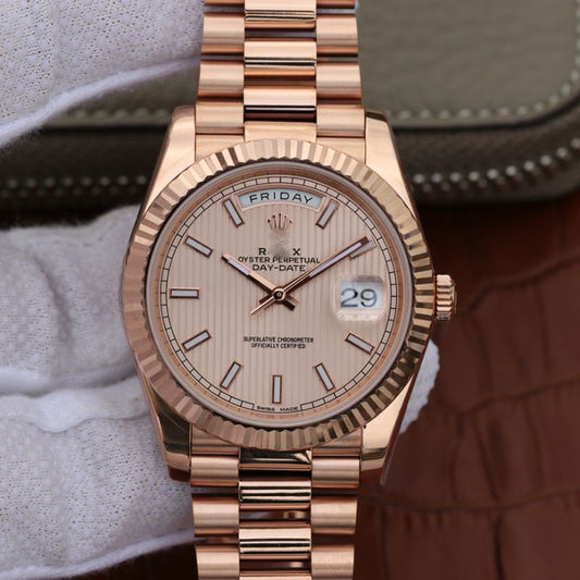 REPLICA DAY DATE II 228235 40MM EW FACTORY ROSEGOLD DIAL