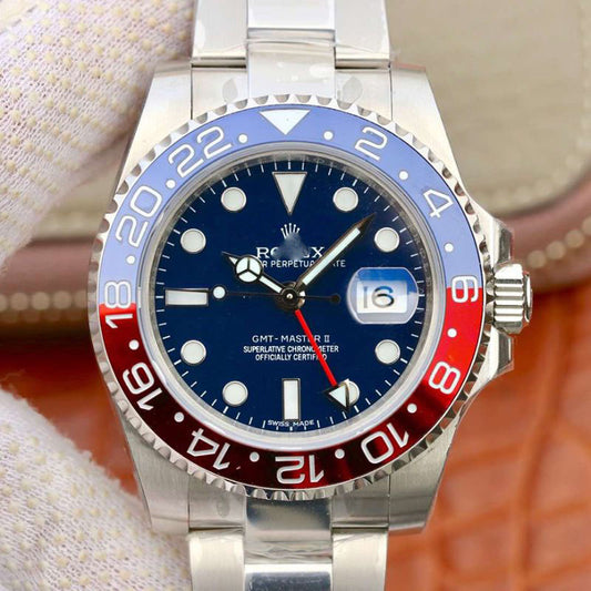 REPLICA GMT MASTER II 126710BLRO EW FACTORY BLUE DIAL