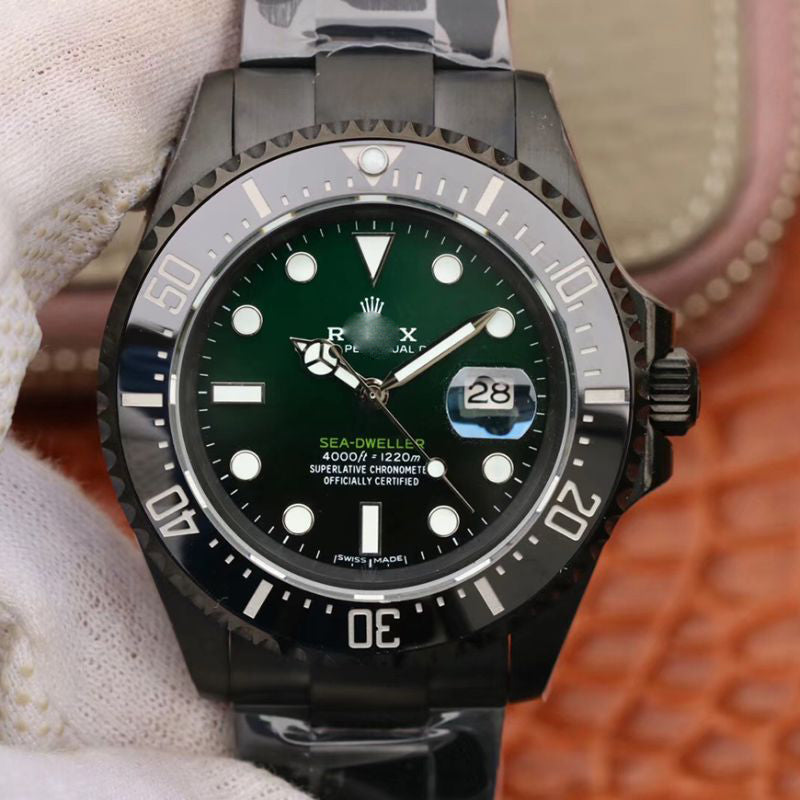 REPLICA SEA-DWELLER DEEPSEA 11666001 V2 GREEN GRADUAL BLACK DIAL