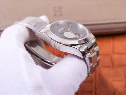 REPLICA MILGAUSS BASE 116400 LABEL NOIR DESIGN LNT01HS-001 JB FACTORY SILVER CASE WATCH