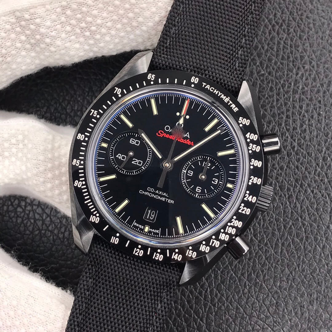 REPLICA SPEEDMASTER 311.92.44.51.01.003 OM FACTORY BLACK STRAP