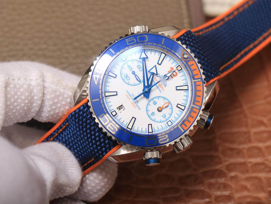 REPLICA SEAMASTER OCEAN UNIVERSE 600M 215.32.46.51.04.001 OM FACTORY BLUE STRAP