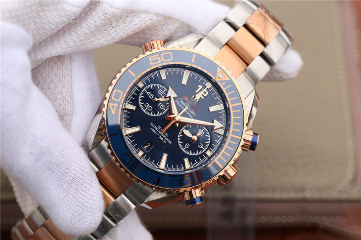 REPLICA SEAMASTER OCEAN PLANET 600M 215.20.46.51.03.001 OM FACTORY STAINLESS STEEL STRAP