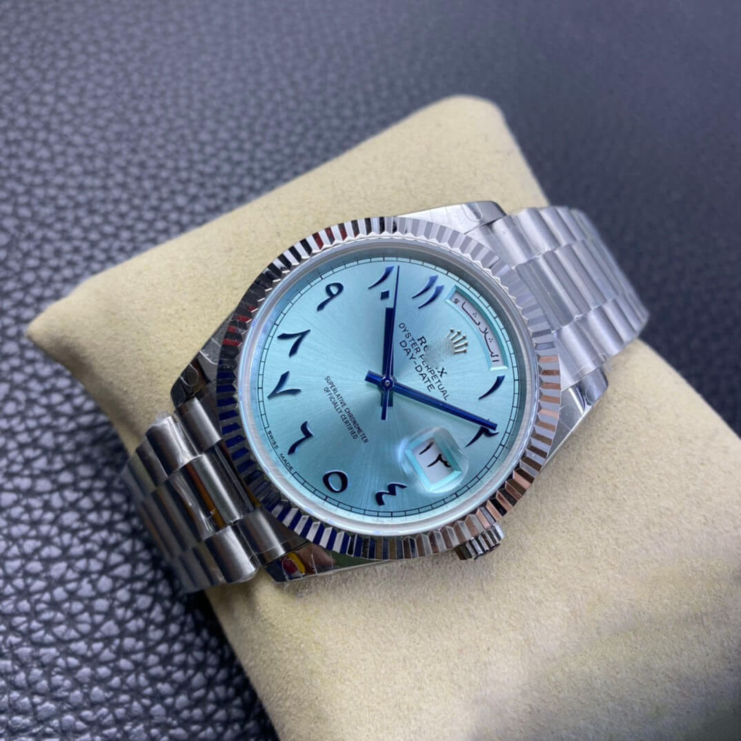 REPLICA DAY DATE BP FACTORY ICE BLUE DIAL