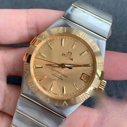 REPLICA CONSTELLATION 123.20.38.21.08.001 VS FACTORY GOLD DIAL