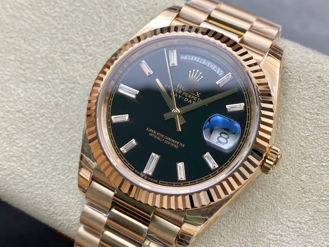 REPLICA DAY DATE 228238A EW FACTORY V2 GOLD STRAP