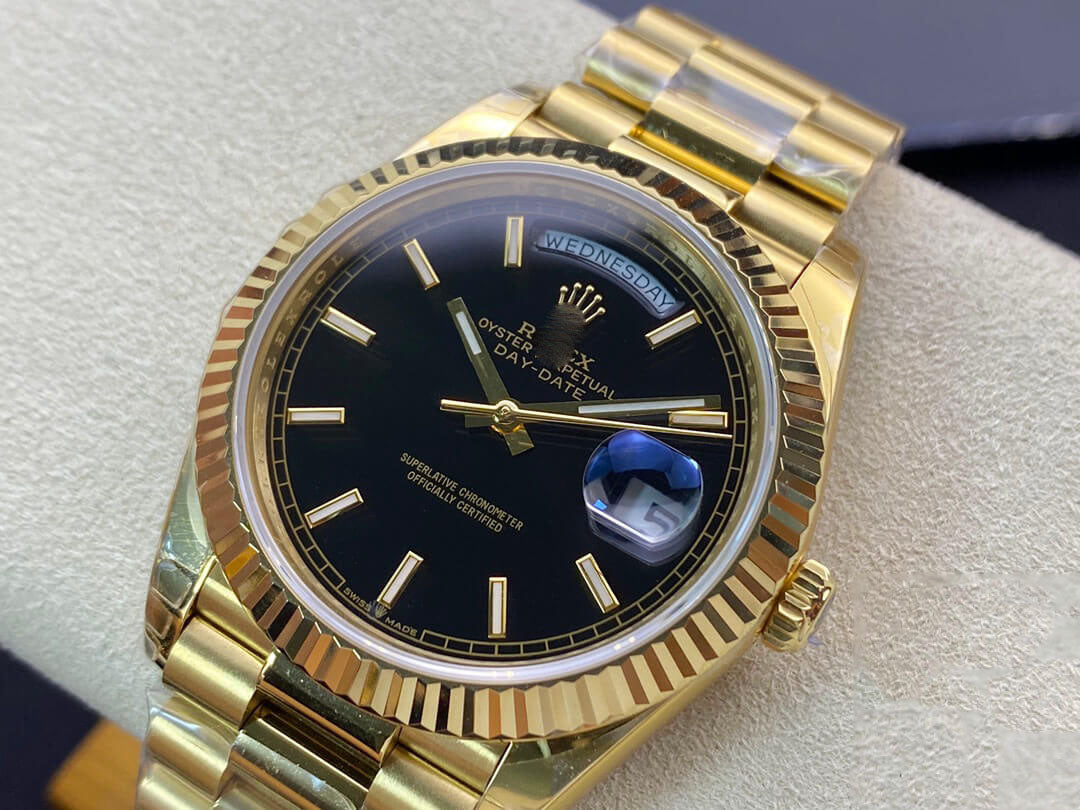 REPLICA DAY DATE 40MM EW FACTORY GOLD STRAP