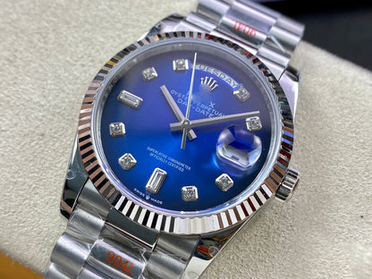 REPLICA DAY DATE M128239-0023 36MM GM FACTORY BLUE DIAL