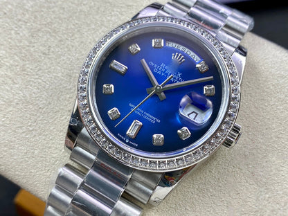 REPLICA DAY DATE M128396TBR-0008 36MM GM FACTORY DIAMOND-SET BEZEL