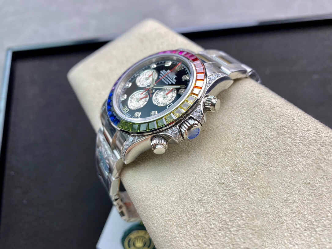 REPLICA DAYTONA COSMOGRAPH 116599 RBOW JH FACTORY STAINLESS STEEL STRAP