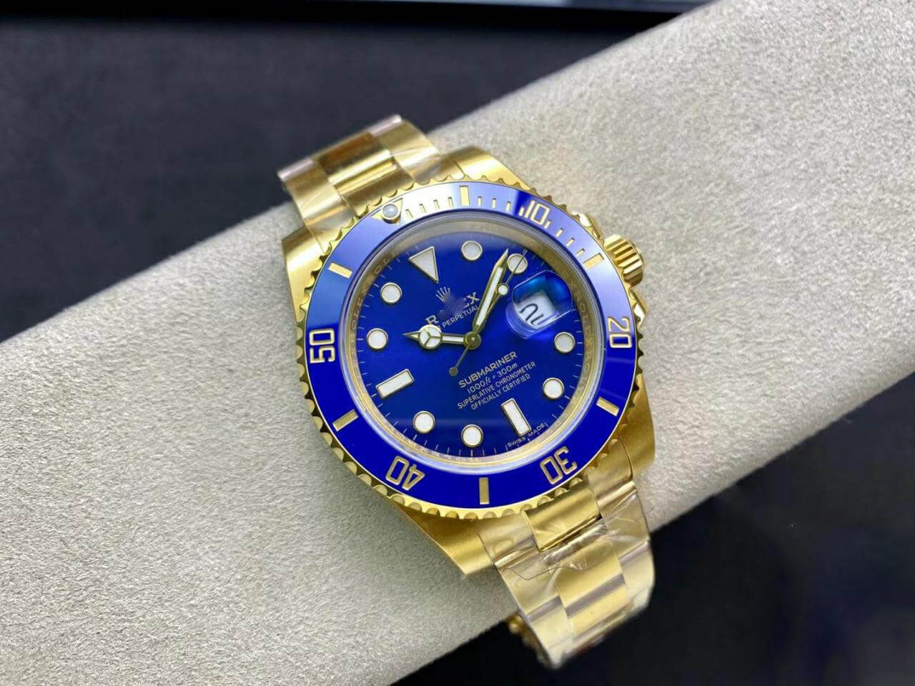 REPLICA SUBMARINER M116618LB-0003 VS FACTORY GOLD STRAP