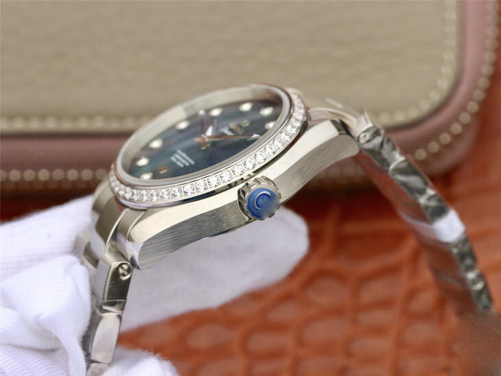 REPLICA SEAMASTER 231.15.34.20.57.001 AQUA TERRA 150M 3S FACTORY DIAMOND-SET BEZEL