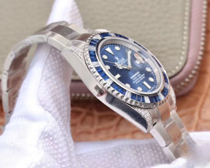 REPLICA SUBMARINER DATE 116619LB DIAMOND CUSTOMIZED EDITION GS FACTORY BLUE DIAL