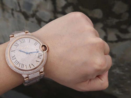 BALLON BLEU DE  W69006Z2 42MM TW FACTORY ROSE GOLD DIAMONDS DIAL