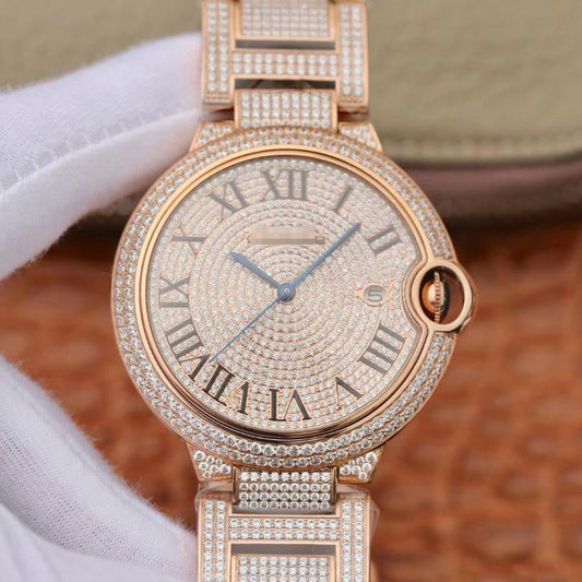 BALLON BLEU DE  W69006Z2 42MM TW FACTORY ROSE GOLD DIAMONDS DIAL