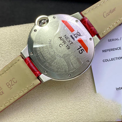 BALLON BLEU DE  36MM 3K FACTORY RED STRAP