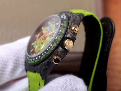 REPLICA DAYTONA COSMOS CHRONOGRAPH CARBON FIBER EDITION GREEN EXPLODED DRAGON DIAL