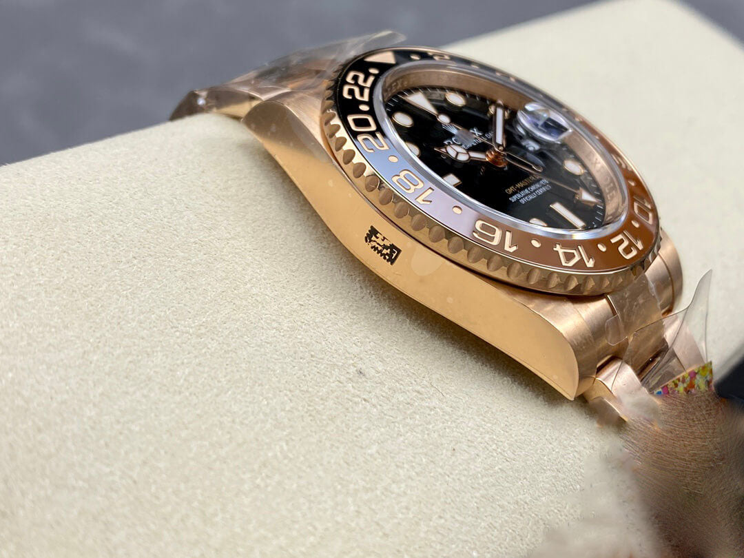 REPLICA GMT MASTER II M126715CHNR-0001 CLEAN FACTORY GOLD STRAP