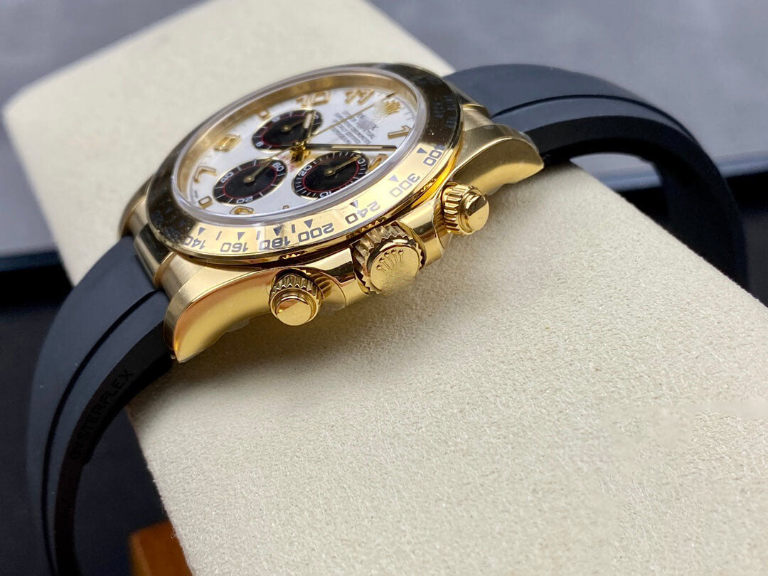 REPLICA COSMOGRAPH DAYTONA 116528 CLEAN FACTORY BLACK RUBBER STRAP