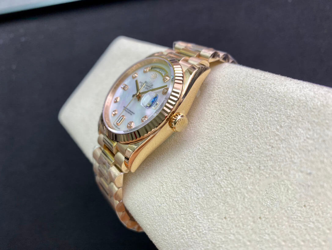 REPLICA DAY DATE M128235-0029 EW FACTORY ROSE GOLD CASE