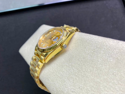 REPLICA DAY-DATE M128238-0008 YELLOW GOLD EW FACTORY CHAMPAGNE DIAL