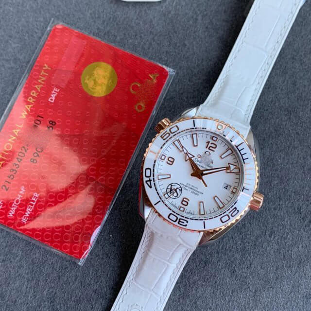 REPLICA SEAMASTER 215.23.40.20.04.001 PLANET OCEAN 600M VS FACTORY WHITE STRAP